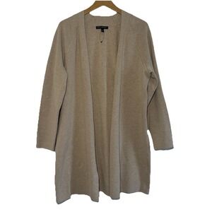 Banana Republic Women's Large 100% Cotton Duster Cardigan Sweater Neutral Beige